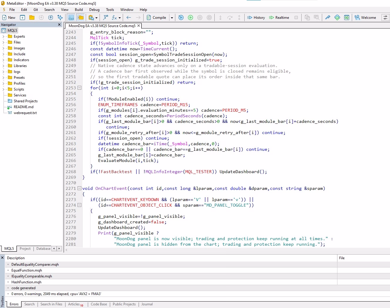 MoonDog EA MQ5 Source Code Unlimited + SetFiles - Image 2